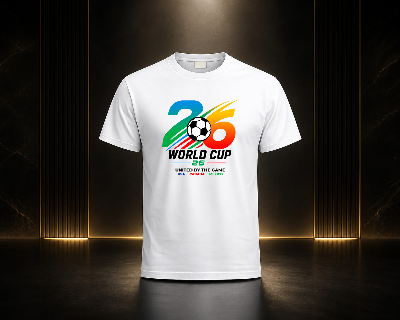 FIFA World Cup 26 Graphic Cotton T-Shirt Unisex Soccer Fan Tee USA Canada Mexico