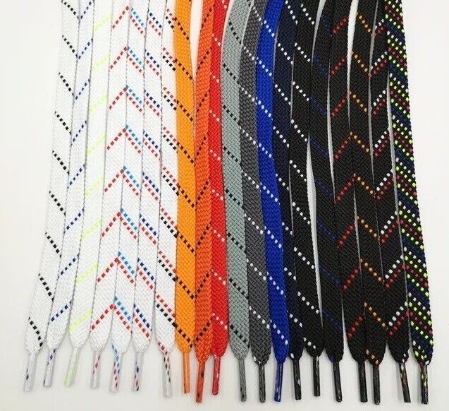 FLAT with Print and Color Pattern Athletic SHOE LACES 47″, 49″, 55″, 57″ Strings