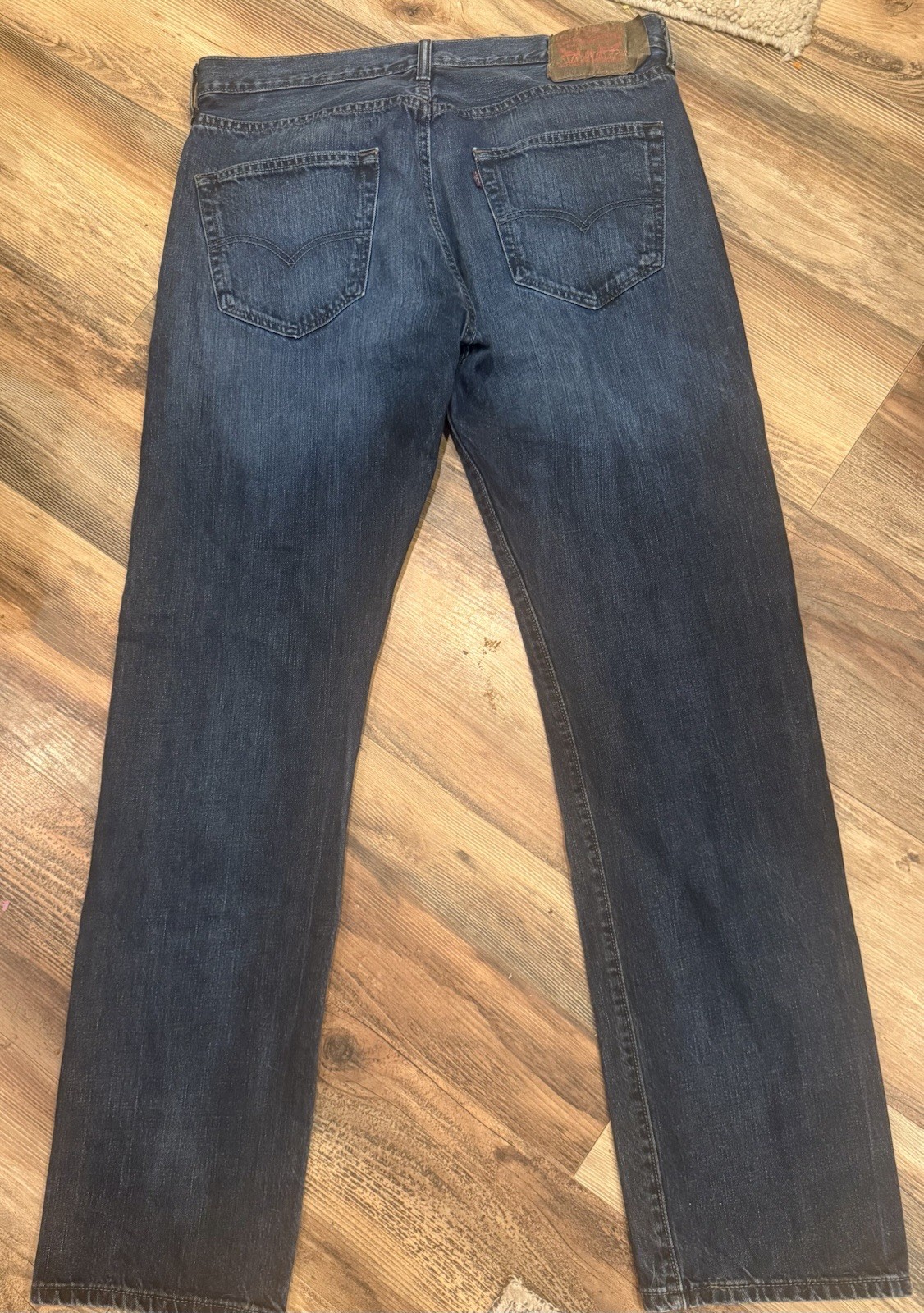 Levi’s Men’s 501 36×34 Original Straight Fit Jeans – Dark Wash