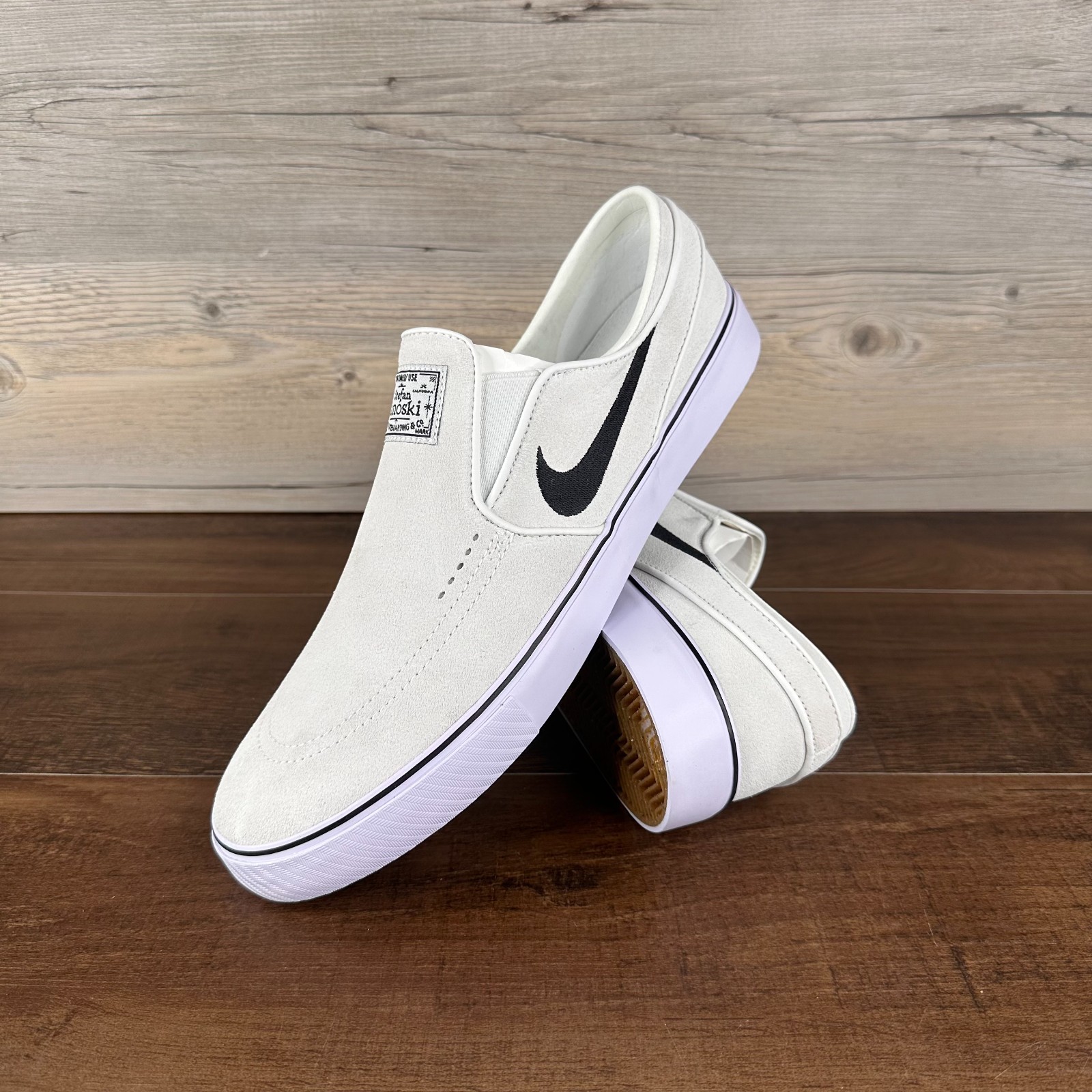 Nike SB Janoski+ Slip Mens Size 11 Summit White Black FN5893 100