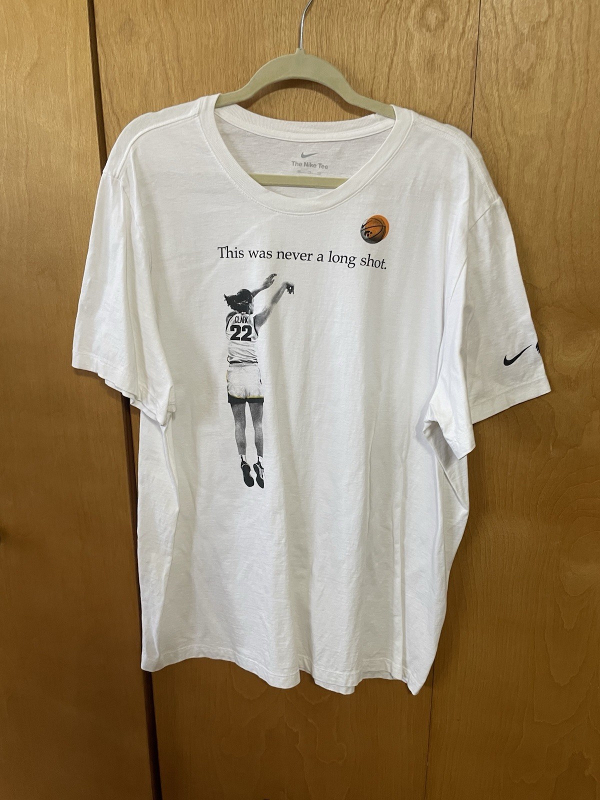 Nike Short Sleeve Cotton 2x Caitlyn Clark “it Was Never A Long Shot” T Shirt