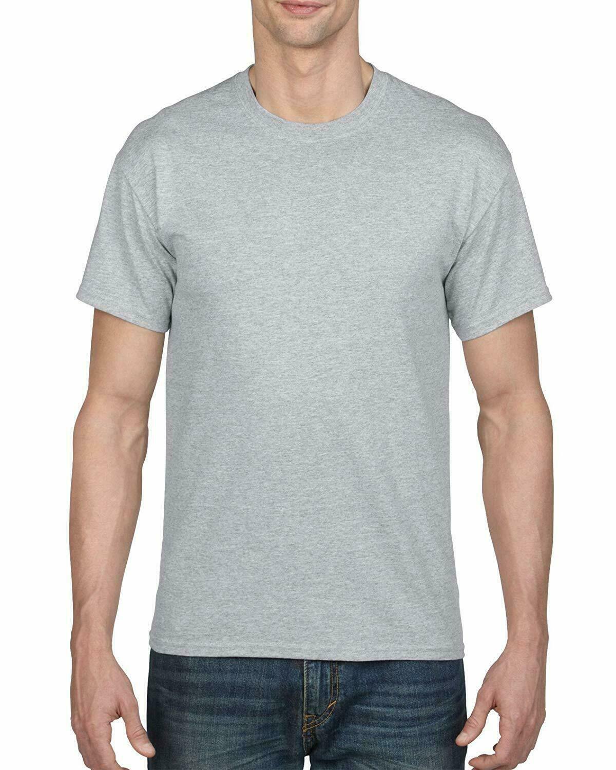 Gildan Men’s DryBlend Adult T-Shirt, 2-Pack, Sport, Sport Grey, Size Medium NEW