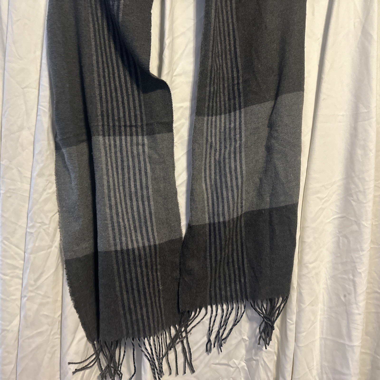 Kashmir Fuel, Italy, Design, Grey And Black Scarf