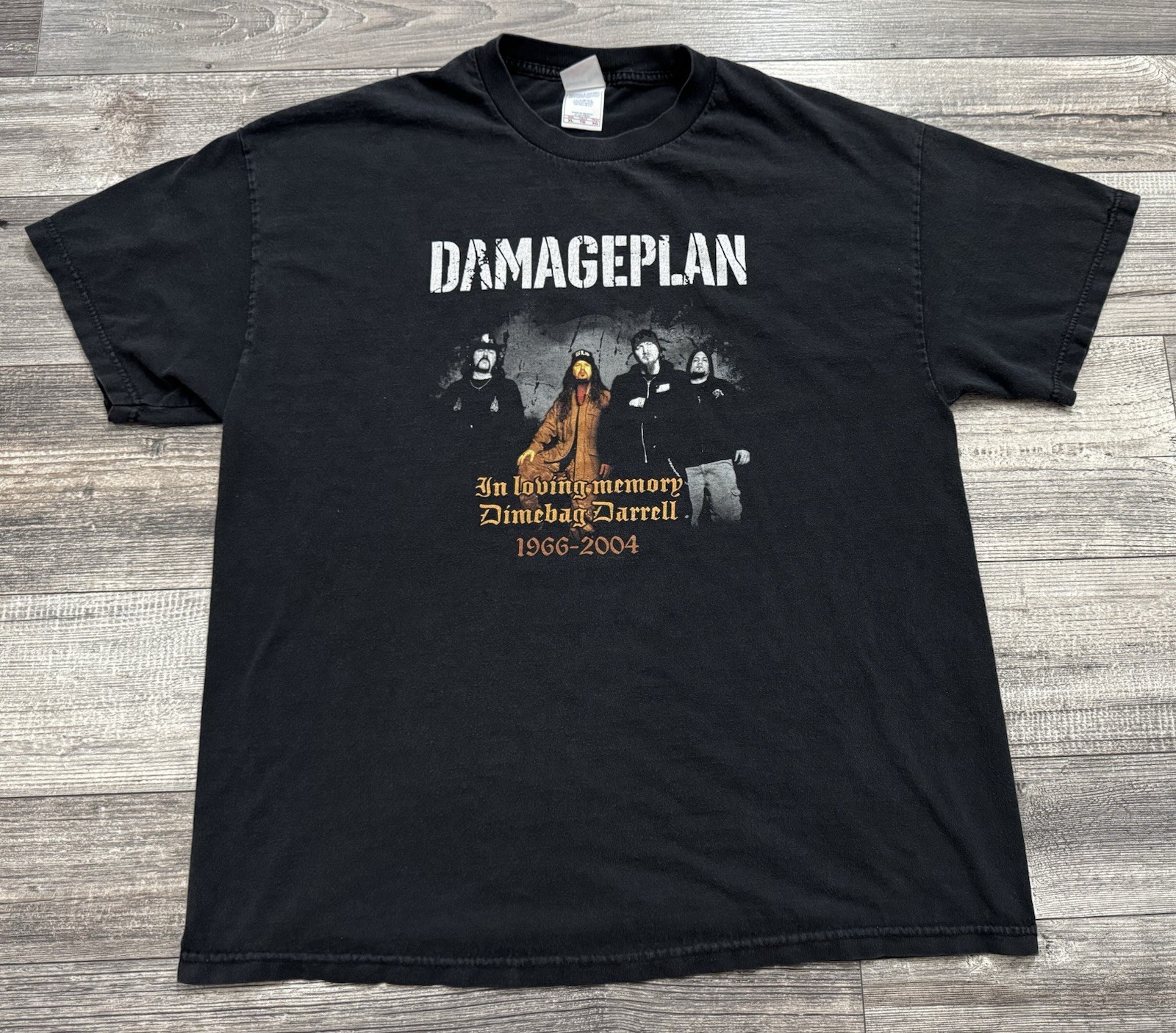 Damage Plan Dimebag Darrell Memory Of T-Shirt Mens XL Band Music Black 2004 Y2K