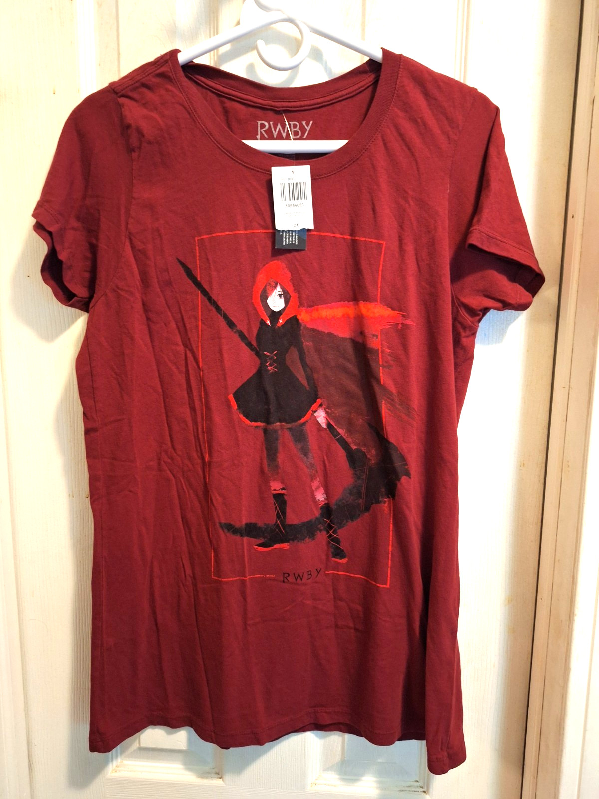 New w/ tags RWBY womens anime deep red top shirt sz 2XL Rare