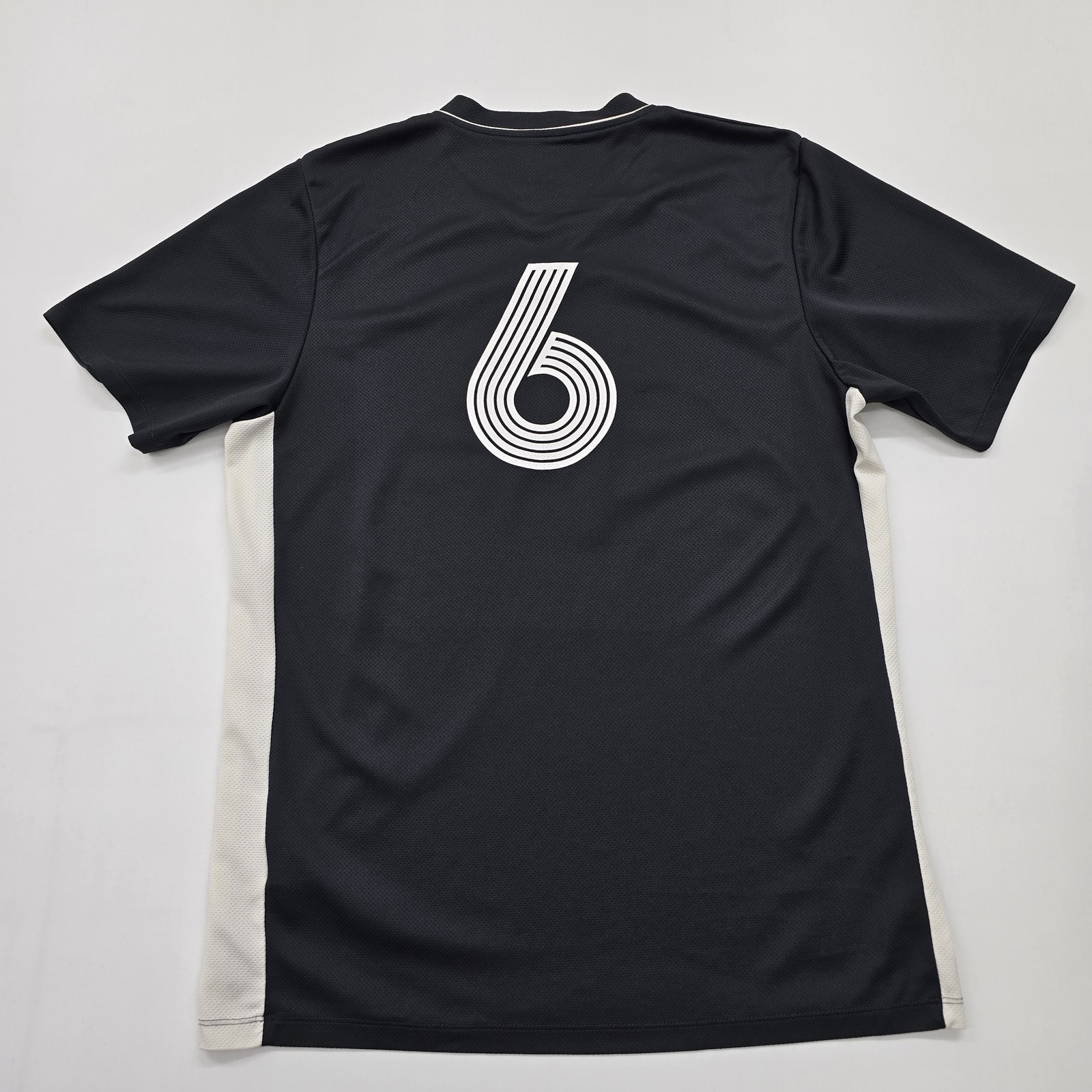 Kappa Unisex Black V-Neck Sports Graphic T-Shirt Size L