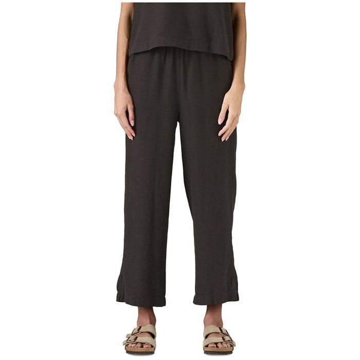 Patagonia Garden Island Pants Wide Leg Black Hemp Blend Women’s XS, S, M, L, XL