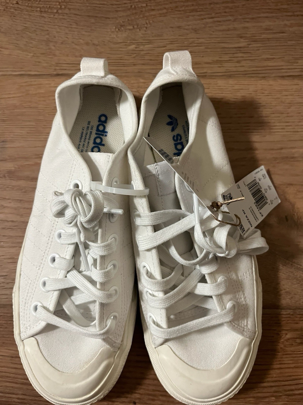 adidas Nizza RF Triple White EF1883 Men’s Canvas Sneakers Low Top White Sz 7