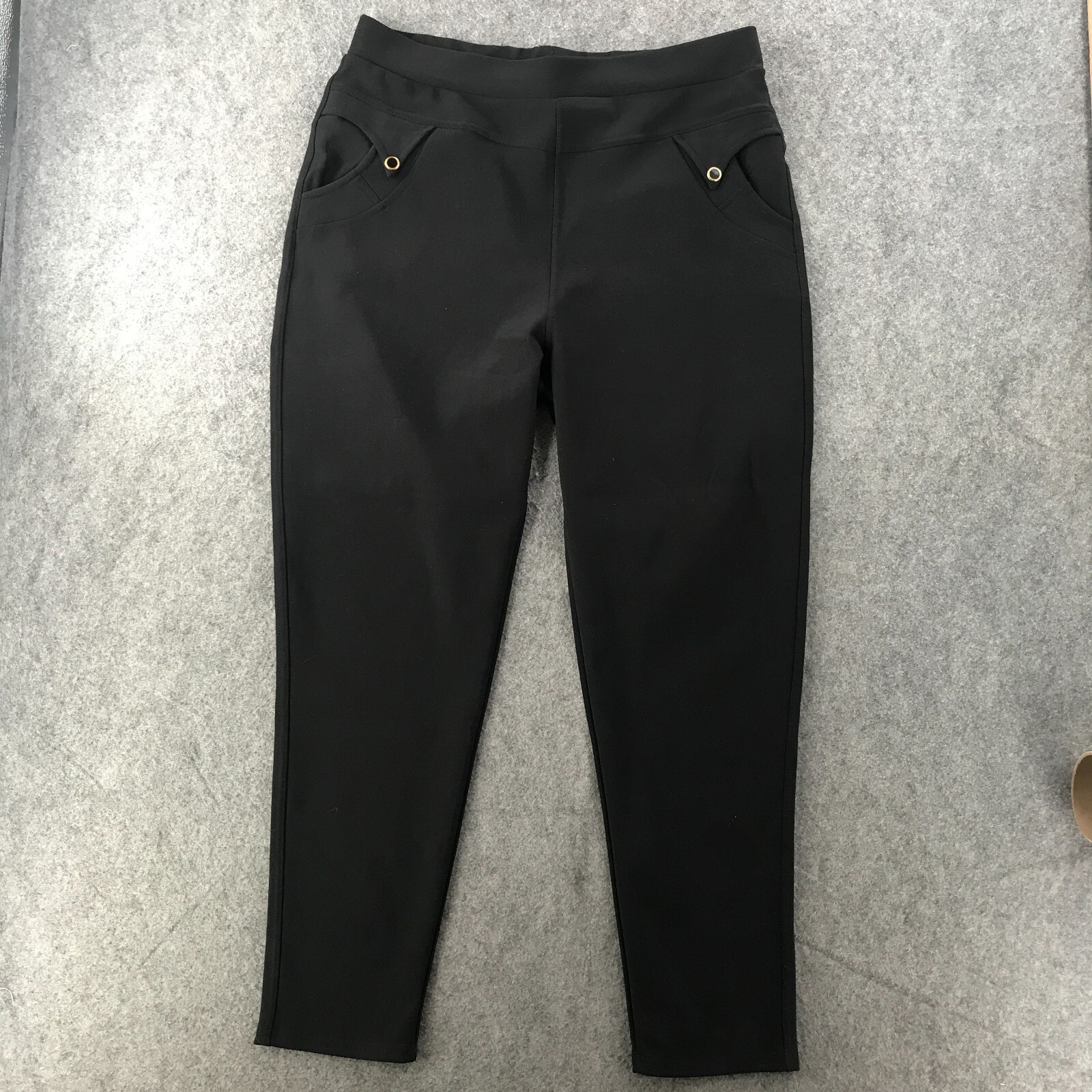 Unbranded Black Legging Skinny Curvy High-Rise Pockets Fitted Slimming Plus Size