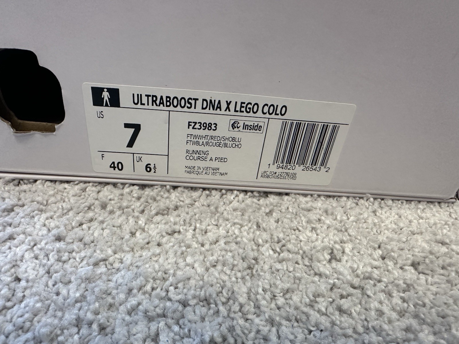 adidas LEGO x UltraBoost DNA Color Pack Multi Colorblock Sneakers FZ3983