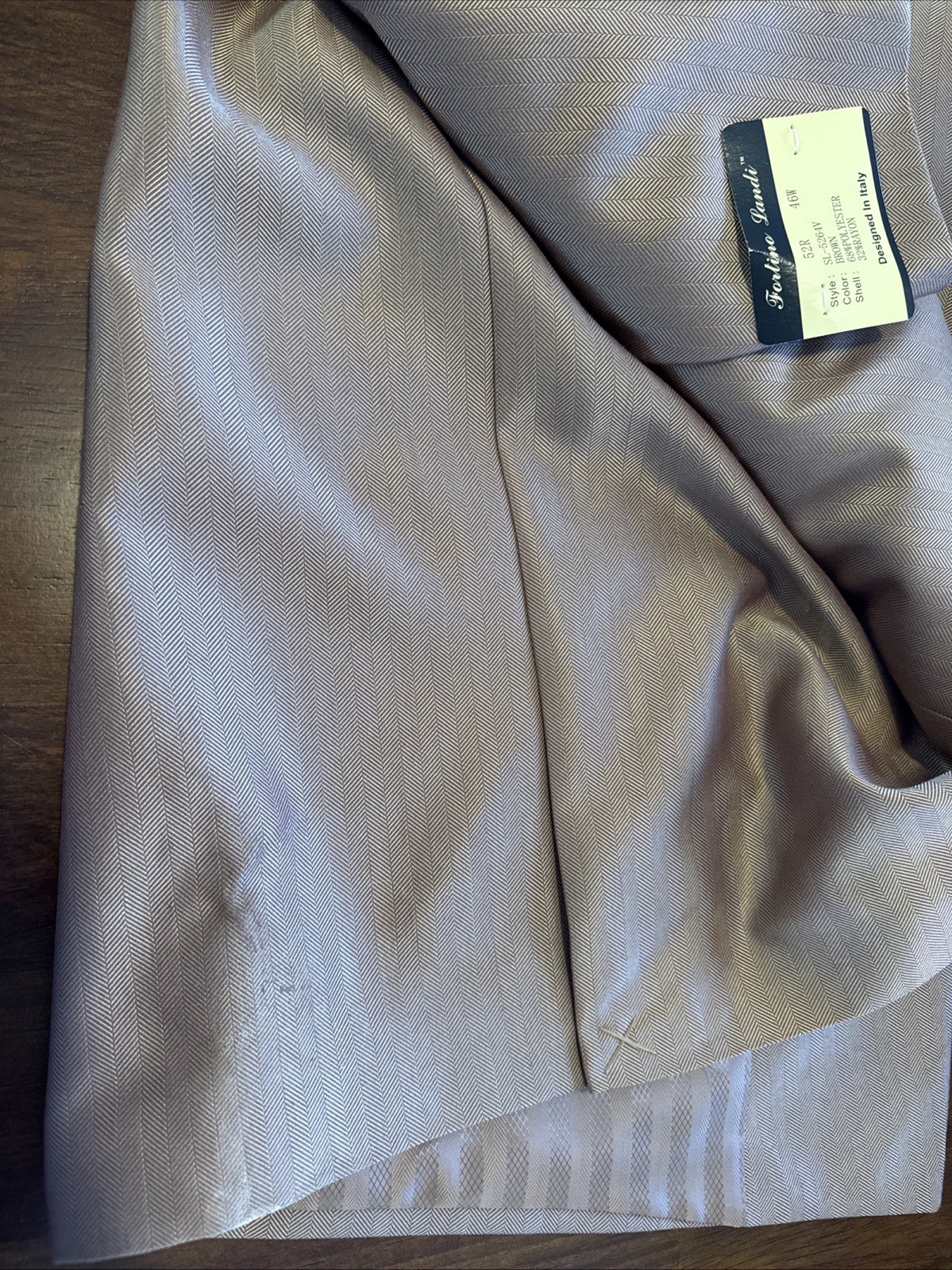 Fortino Landi 3PC Men’s Double Button Vested Fashion Suit Brown Tan 52R/46W NWT