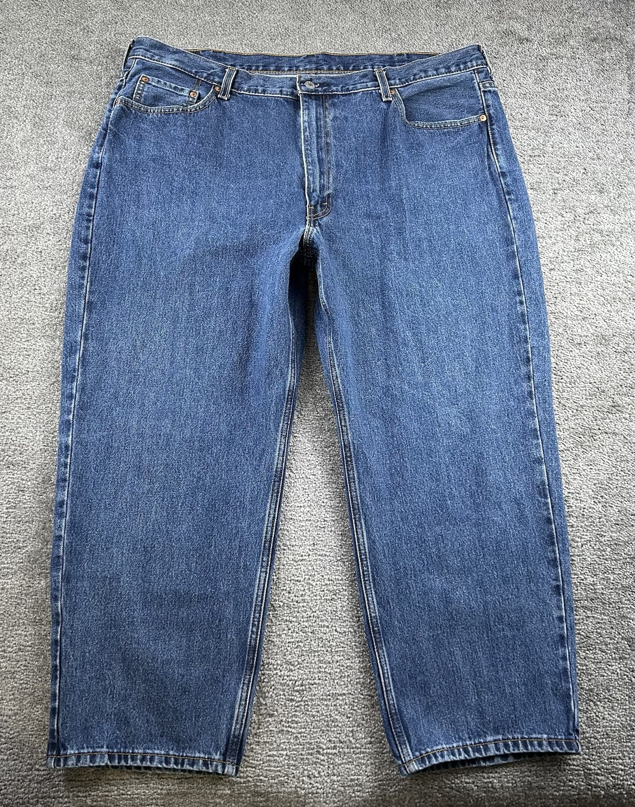 Levis 550 Relaxed Fit Jeans Mens 44×29 (46×30) 100% Cotton Blue Med Wash Classic