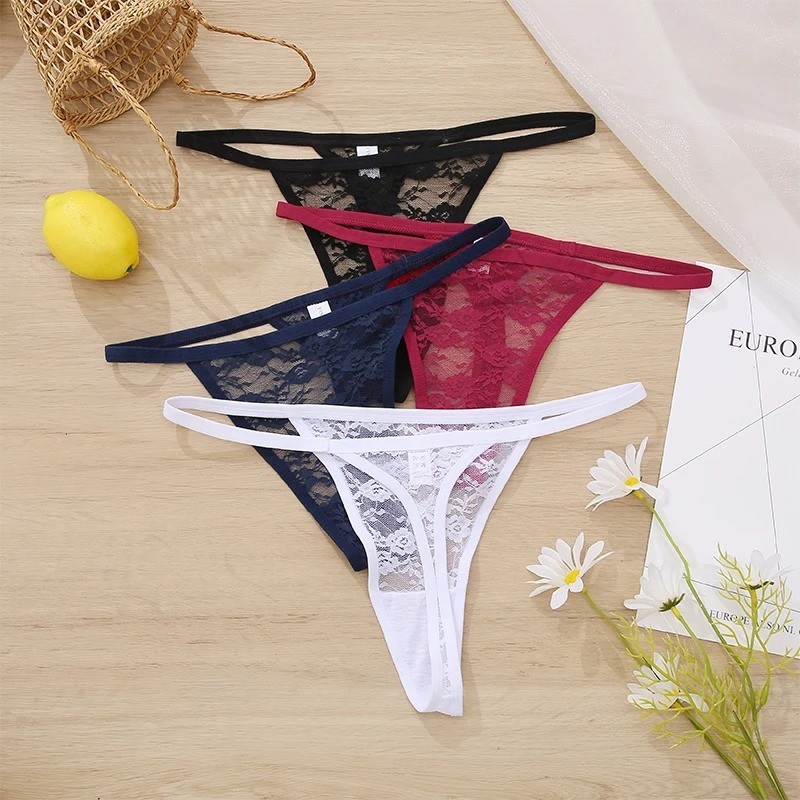 Womens mini Thongs Micro G-String Sexy Silky Underwear Lingerie Lace Panties US