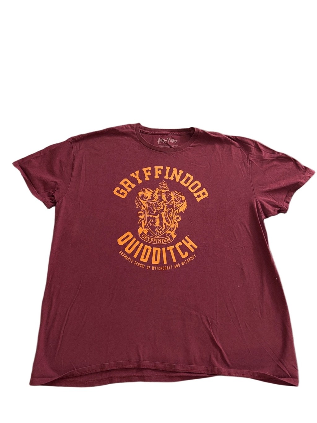 Harry Potter Gryffindor Quidditch Graphic Tee Burgundy XXL Hogwarts