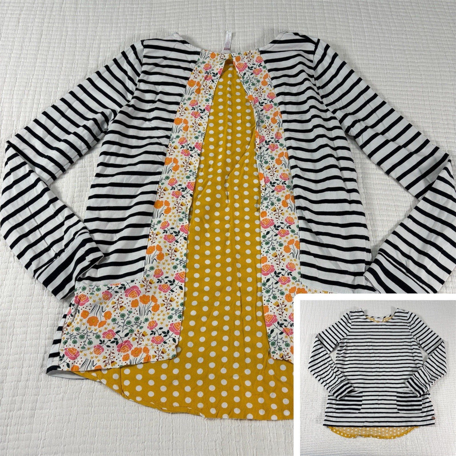 Matilda Jane Joanna Gaines Top Big Girls Tween 14 Harvest Days Striped Floral