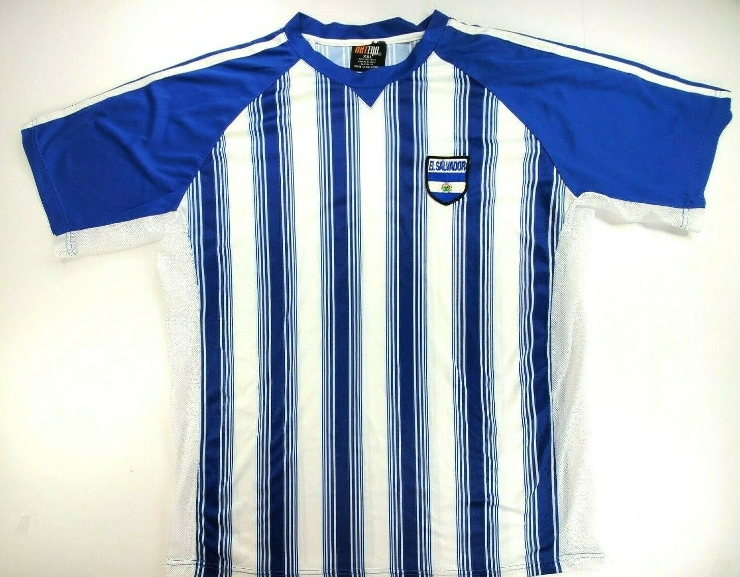 Sports El Salvador Soccer Short Sleeve Jersey Blue White Striped Size 2XL XXL