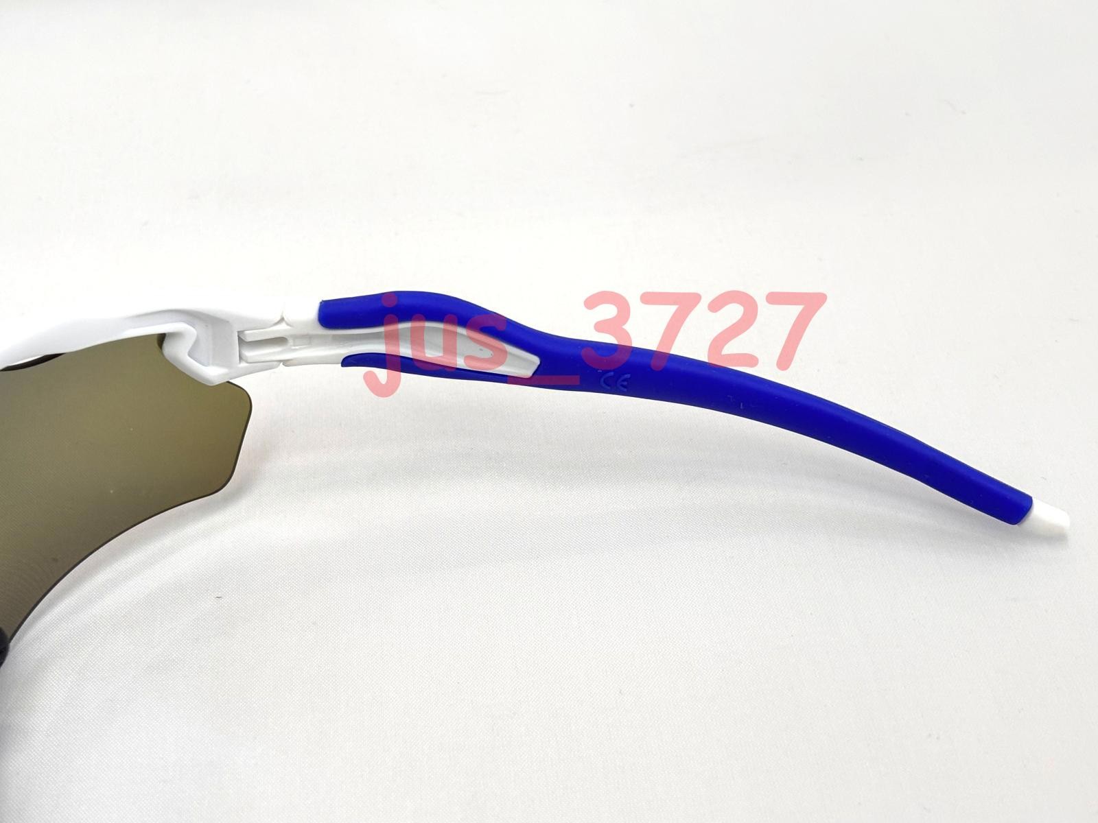 Oakley Radar EV Patn OO9208 Sunglasses white& Blue Frame Foot Blue Polarization