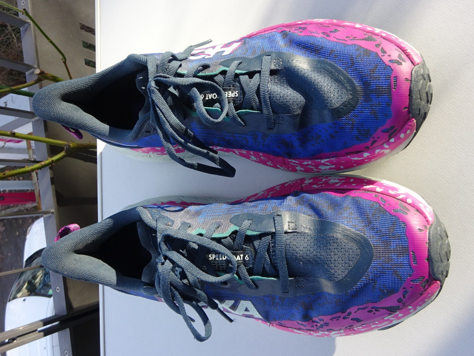 Hoka Speedgoat 6 running shoes XL extra light trainers size 46 2/3 (UK11.5EE) WIDE TOP