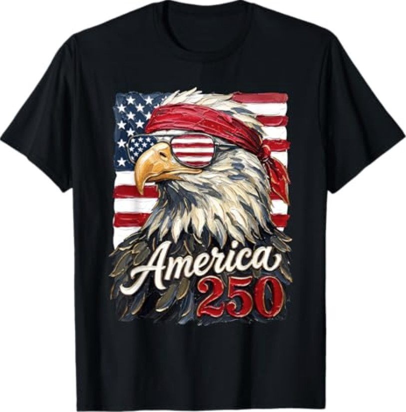 250 Anniversary USA Cool Eagle 250 Years Patriotic Men Boys T-Shirt