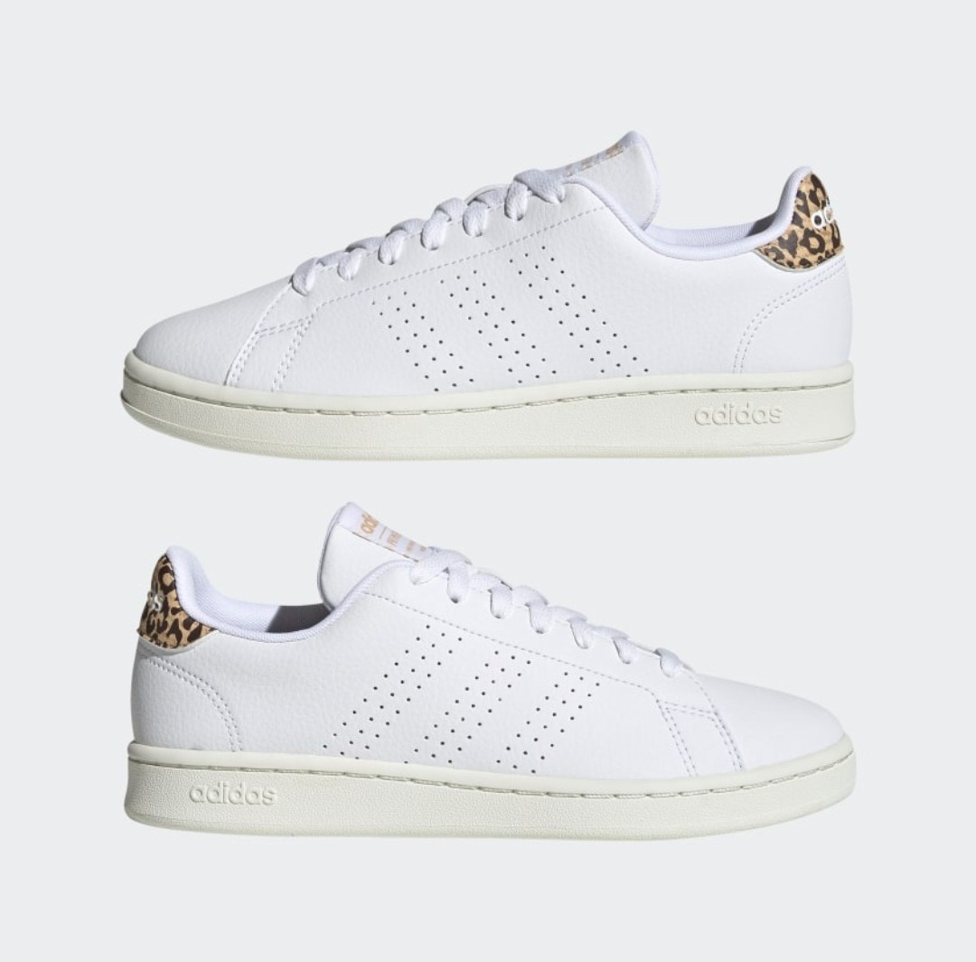 Adidas Advantage White Cheetah Leopard Womens Size 8 Court Sneaker GW4850 NIB