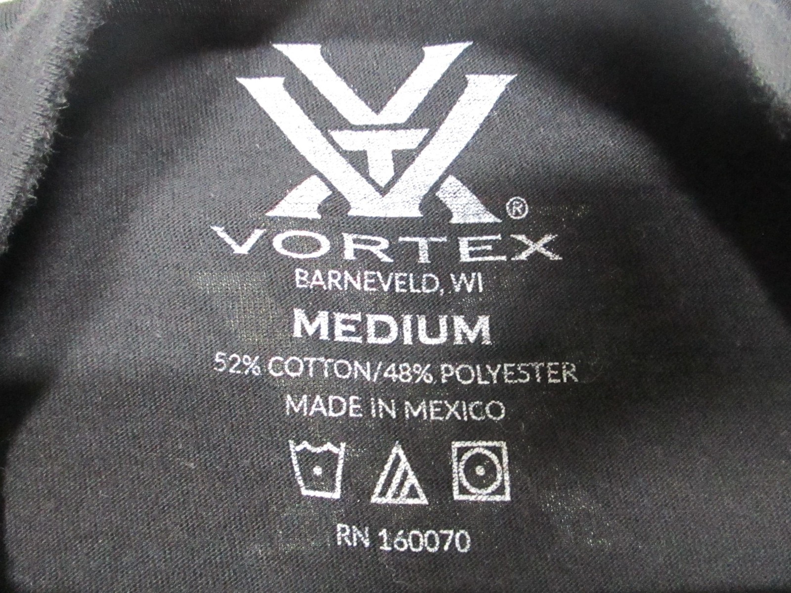 Vortex Shirt Mens Medium Black Antler Logo Graphic Hunting Outdoor Tee
