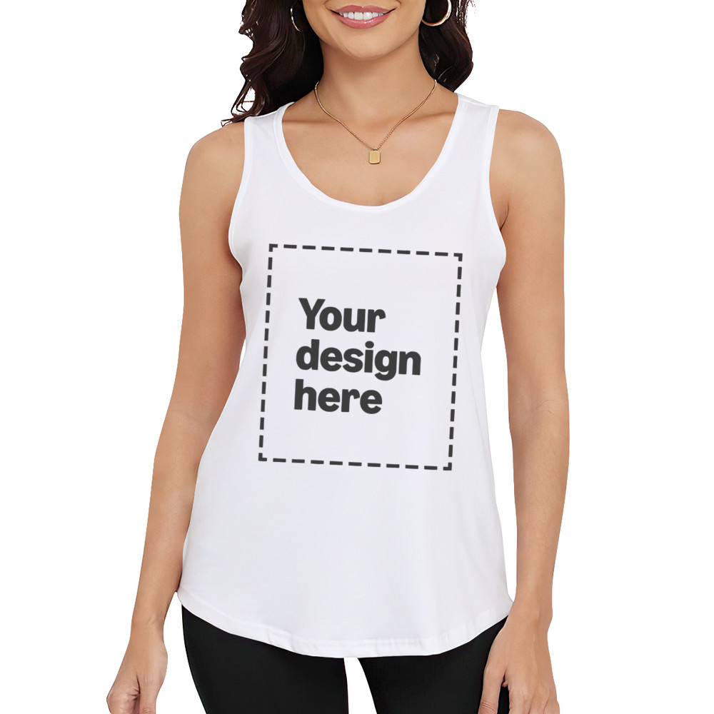 Women Birthday Gift Custom Photo Cotton Sleeveless Tank Top
