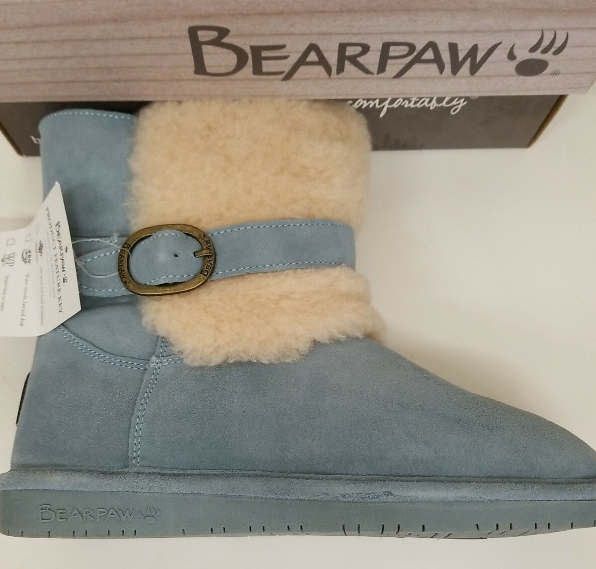 BEARPAW boots Millie Suede lamb wool CHOOSE FROM MENU Buckled “NeverWet” NEW