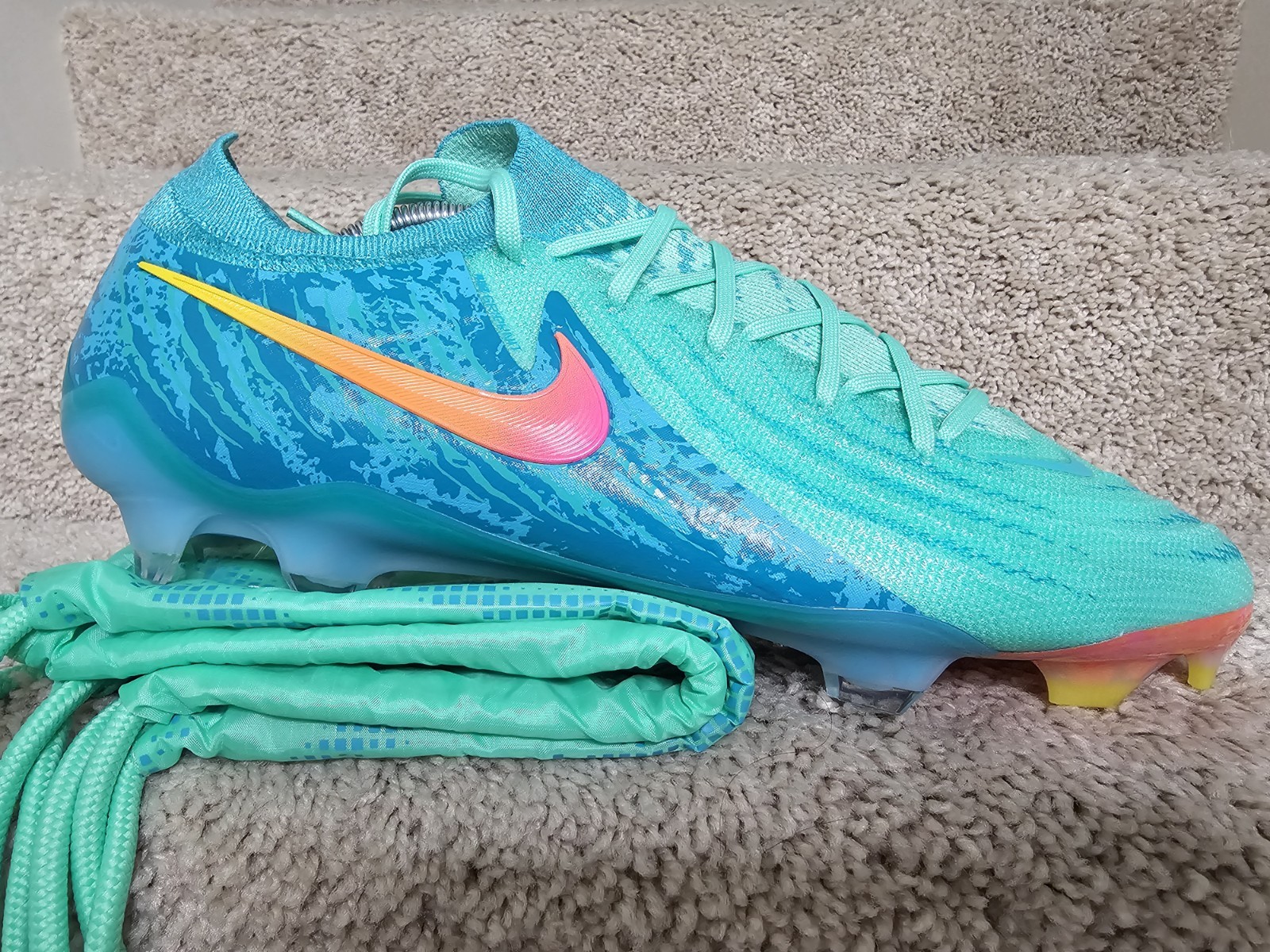 Nike Phantom GX 2 Elite LV8 FG Soccer Cleats Vortex Pack FJ2560-300 Sz 12.5 RARE