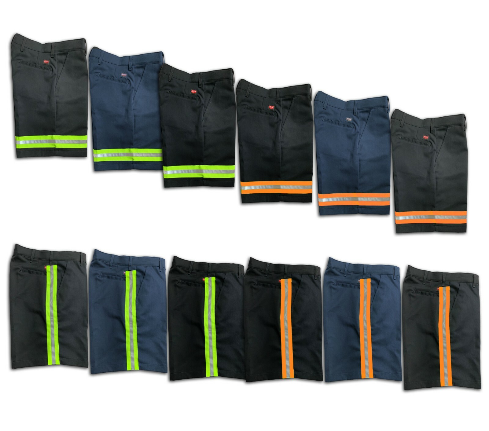 Red Kap Hi Vis Reflective Work Shorts Enhanced Vis Men’s Industrial Uniform