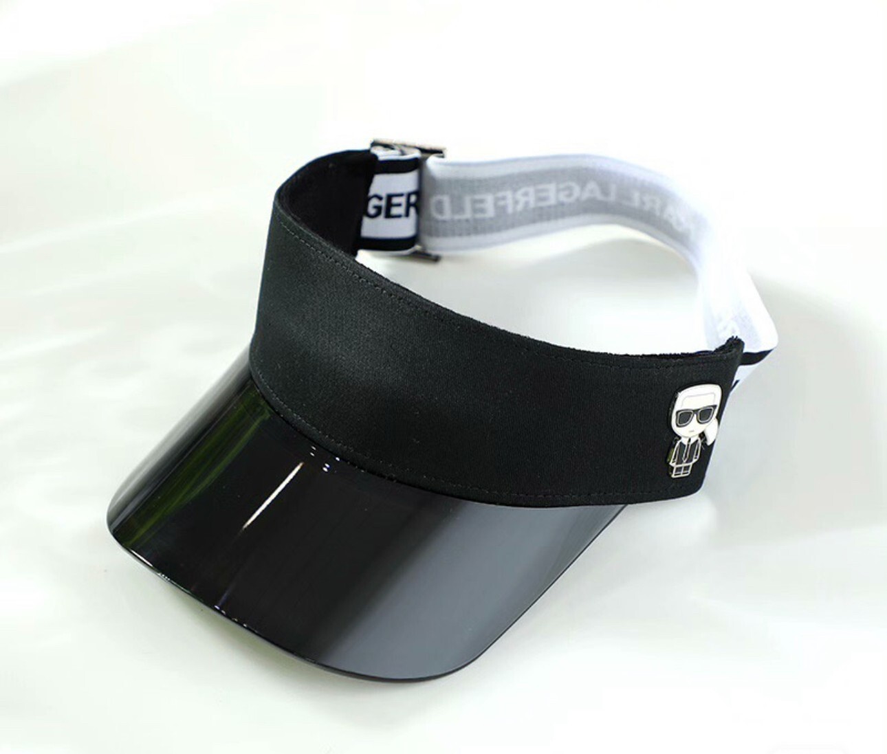 Karl Lagerfeld K/Ikonic logo-plaque visor hat