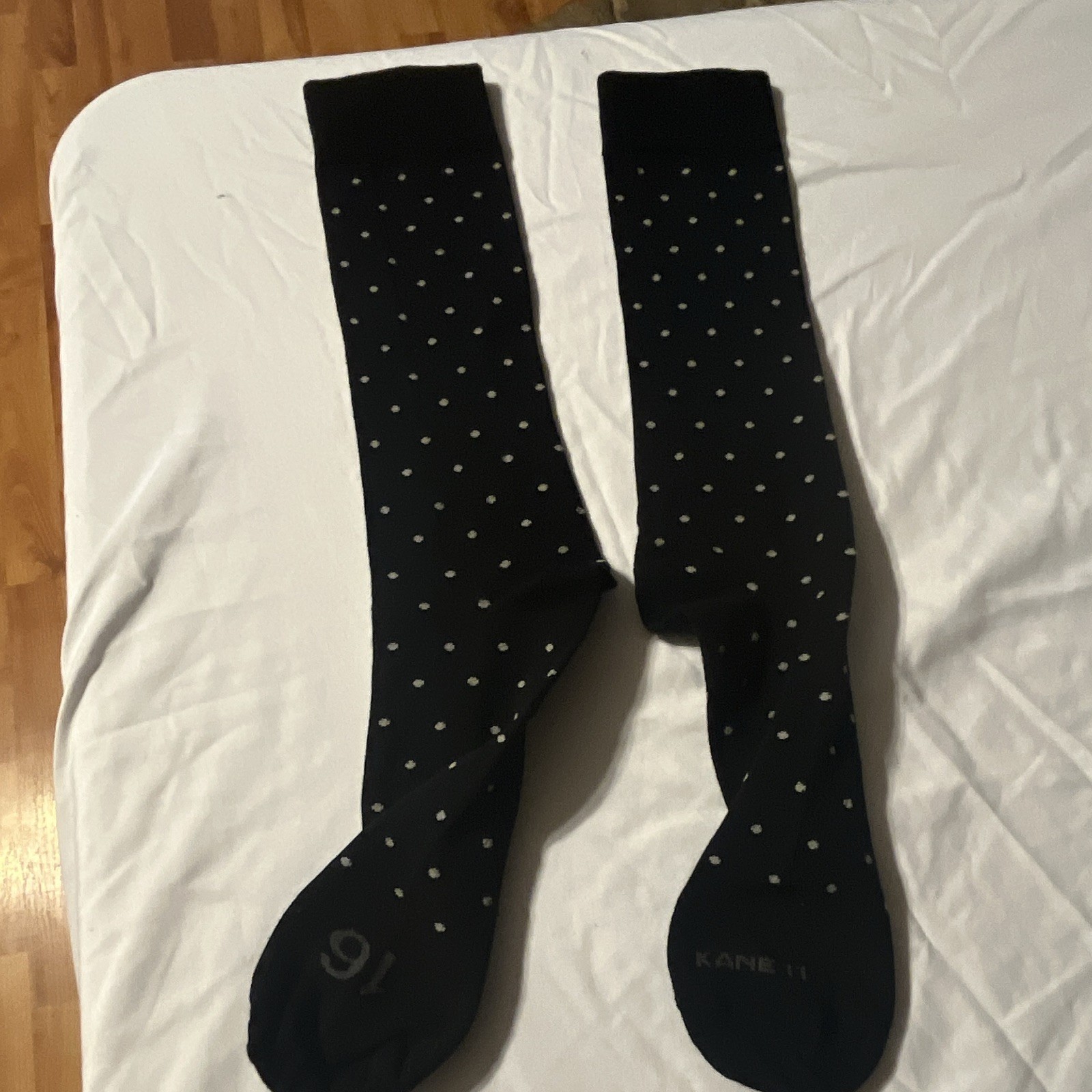 KANE11 Jamestown Supima Cotton Men’s Dress Socks Polka Dot Over the Calf 16