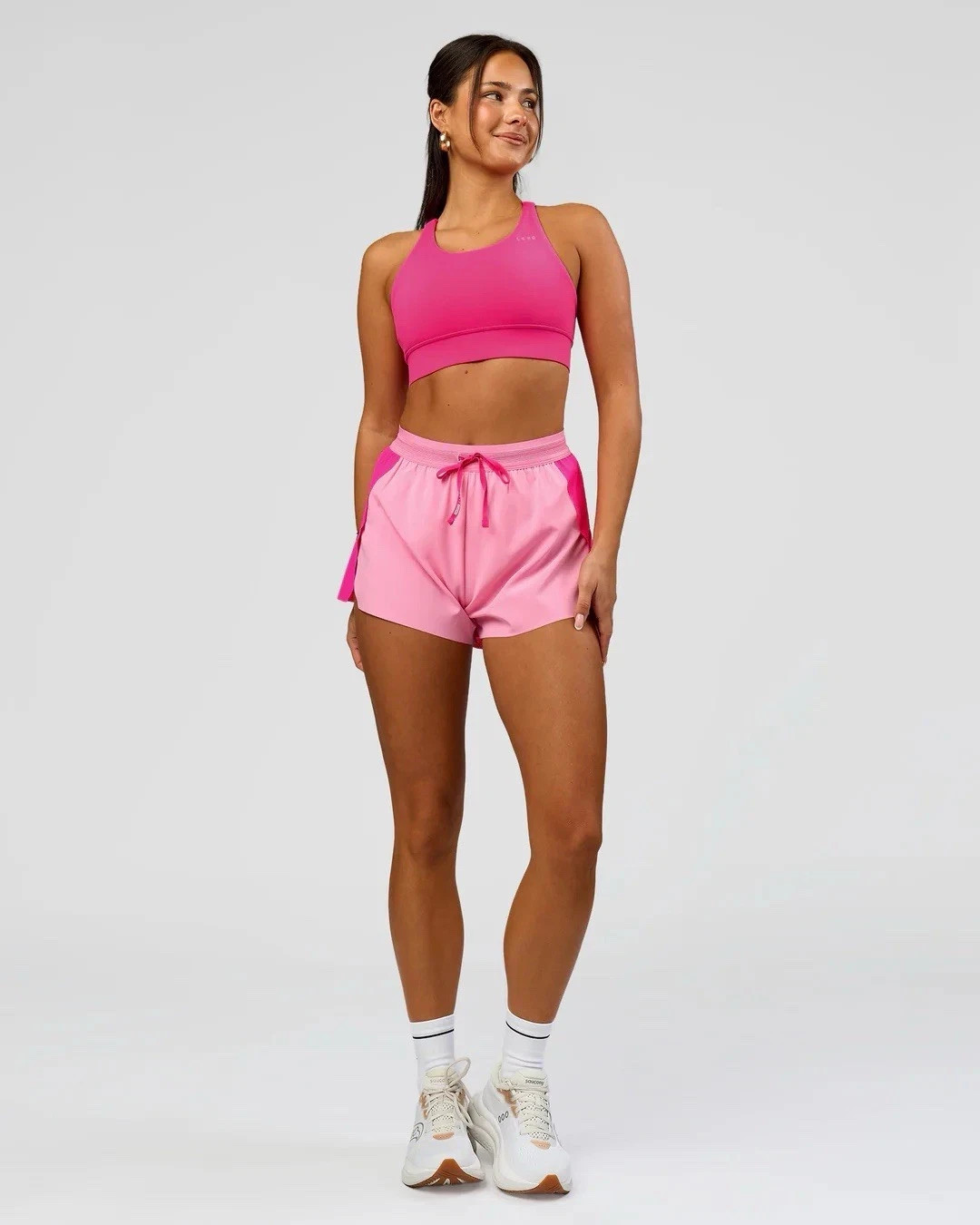 LSKD Accelerate 3” High Rise Running Shorts Women’s All Size Ultra + Candy Pink
