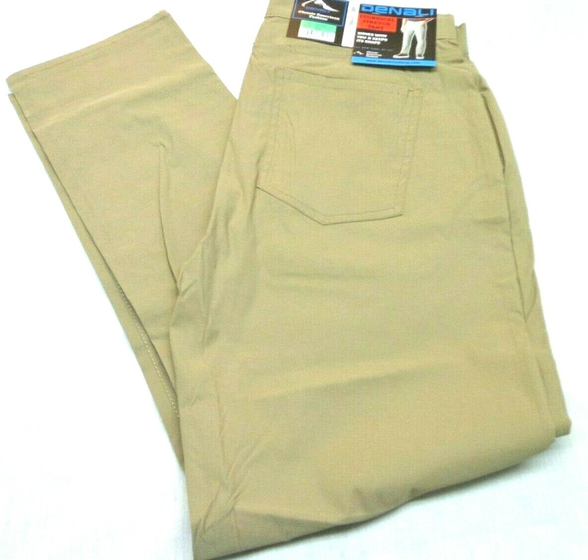 DENALI Delta Khaki Technical Stretch Pants NWT 34/30 MSRP $54