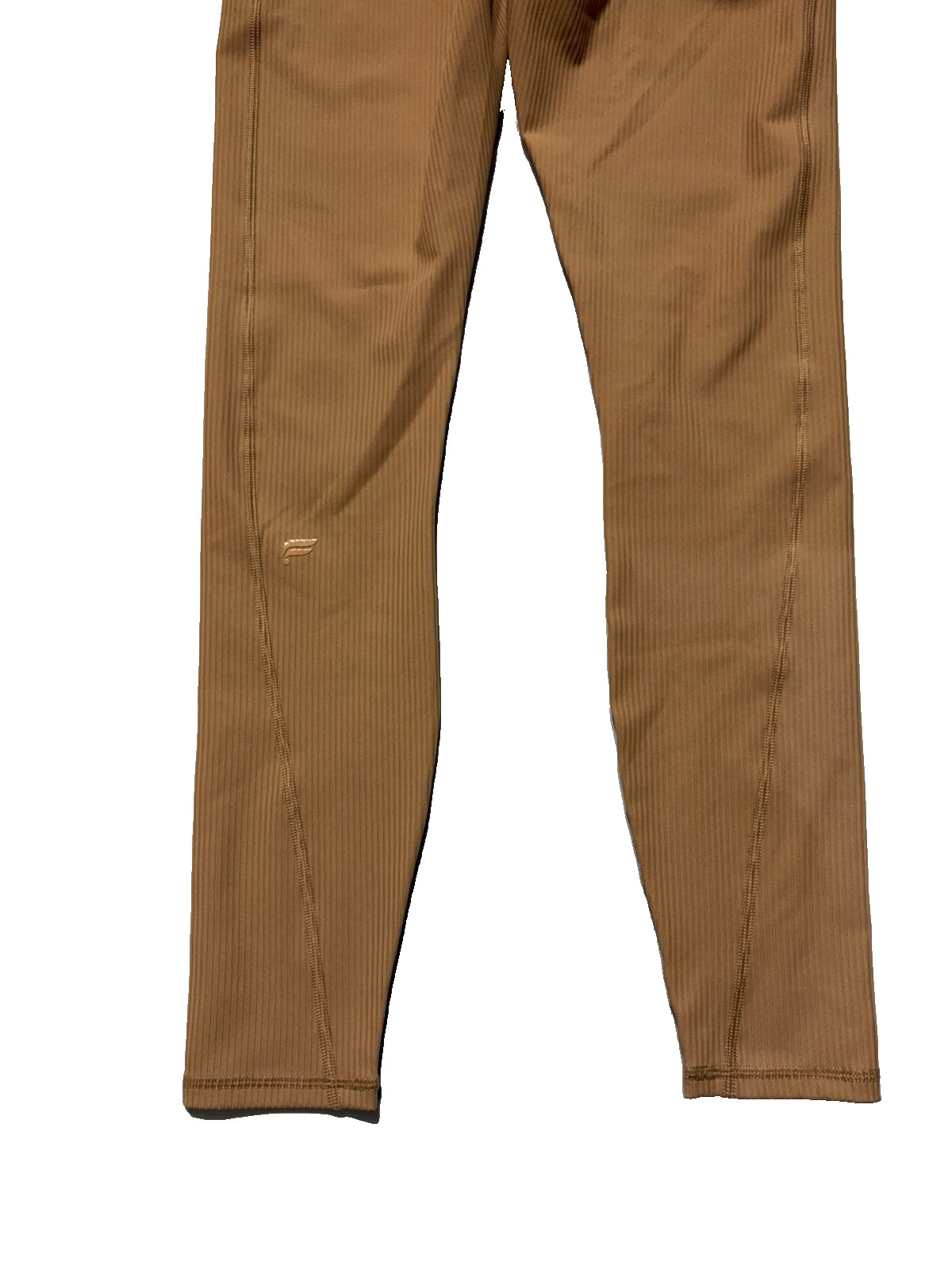 Fabletics Oasis Ribbed High Waisted Leggings Camel Tan Size Medium Earth Tone