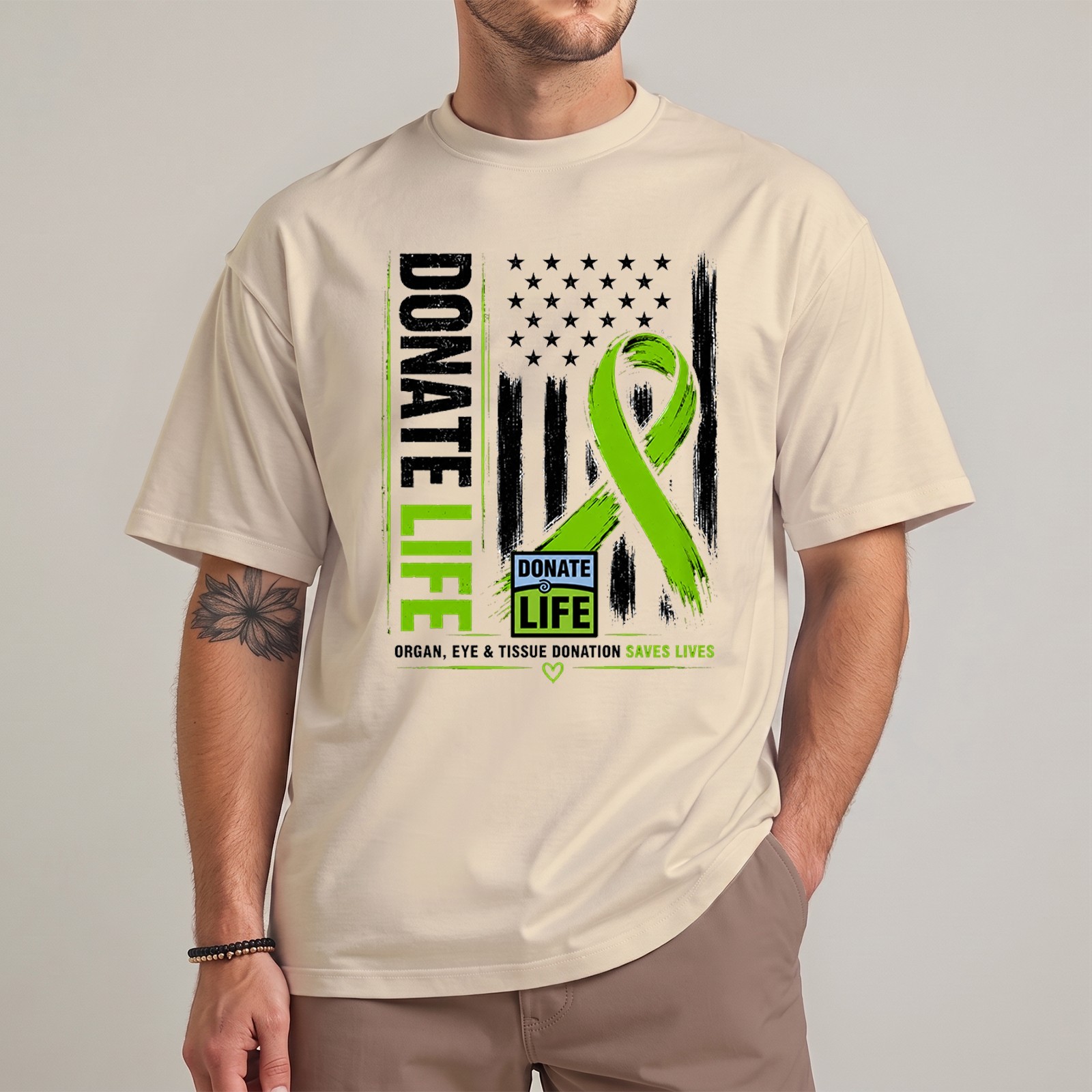 Donate Life Shirt Organ Donation Awareness Shirt Green Ribbon Graphic Tee