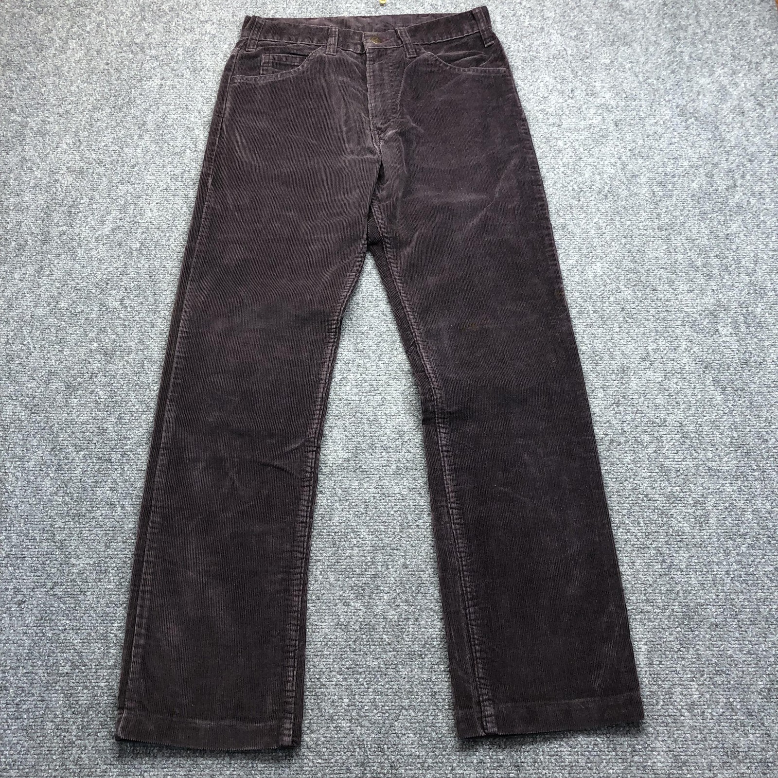 Vintage Levis Pants Mens 29×28 Purple Corduroy Chino Straight Leg 5-Pocket