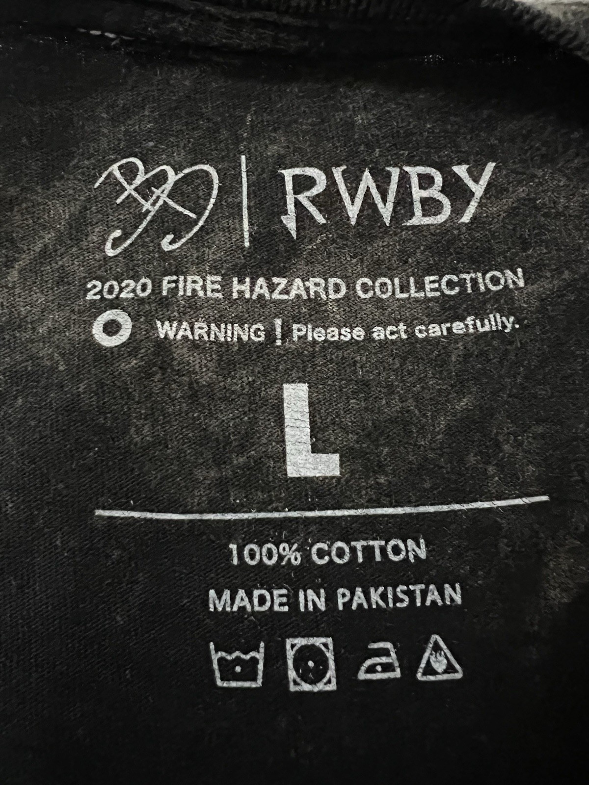RWBY Yang Xiao Long 2020 Fire Hazard Collection Warning LG 20.5” X 28” Anime