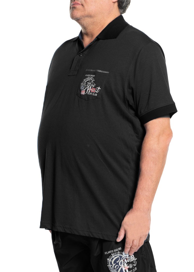 men’s short sleeve cotton polo shirt with collar PLUS SIZES from 2xl to 10xl