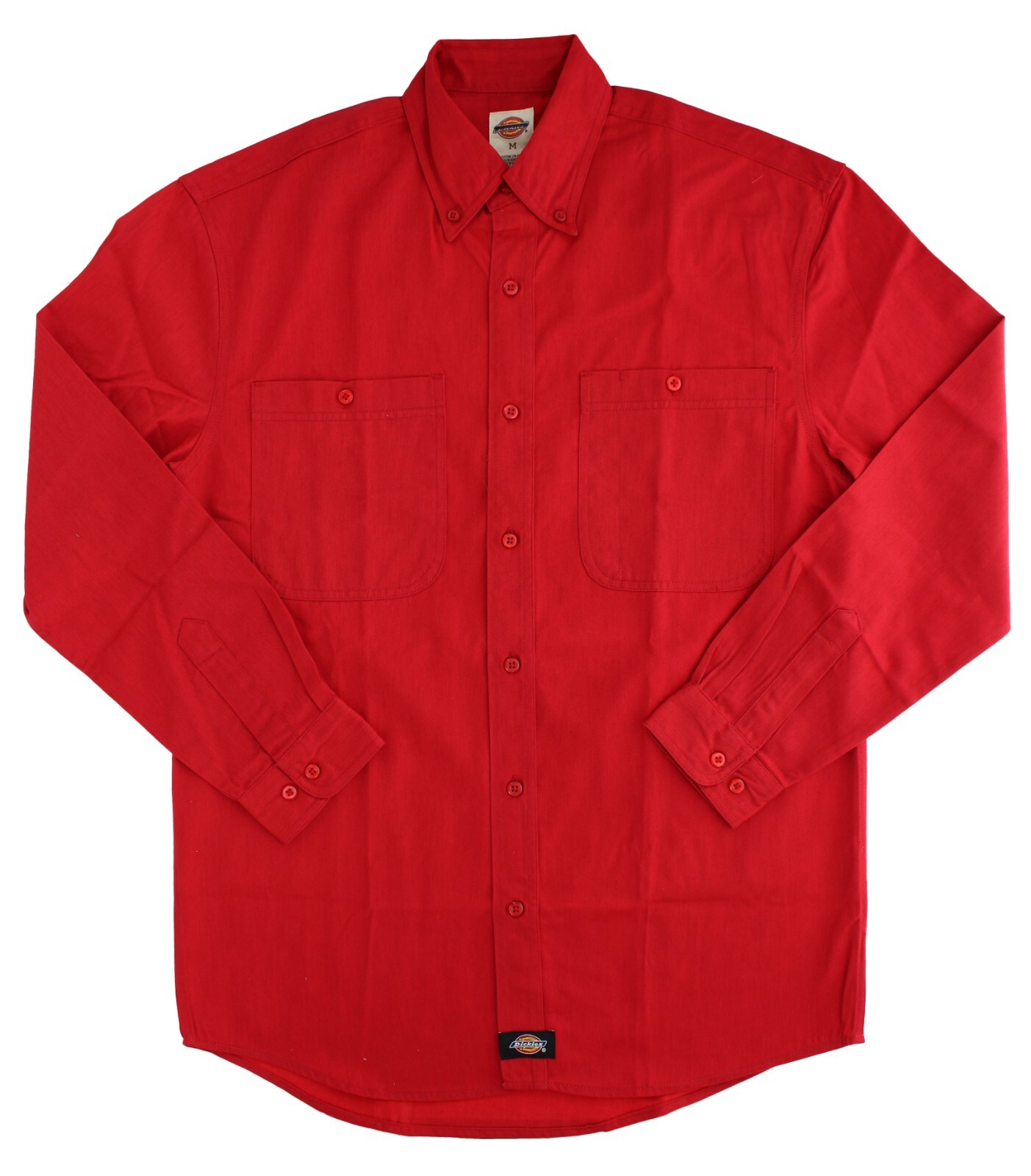 Dickies Men’s Work Shirt, Long-Sleeved Button-Down Collar, Two Front Pockets