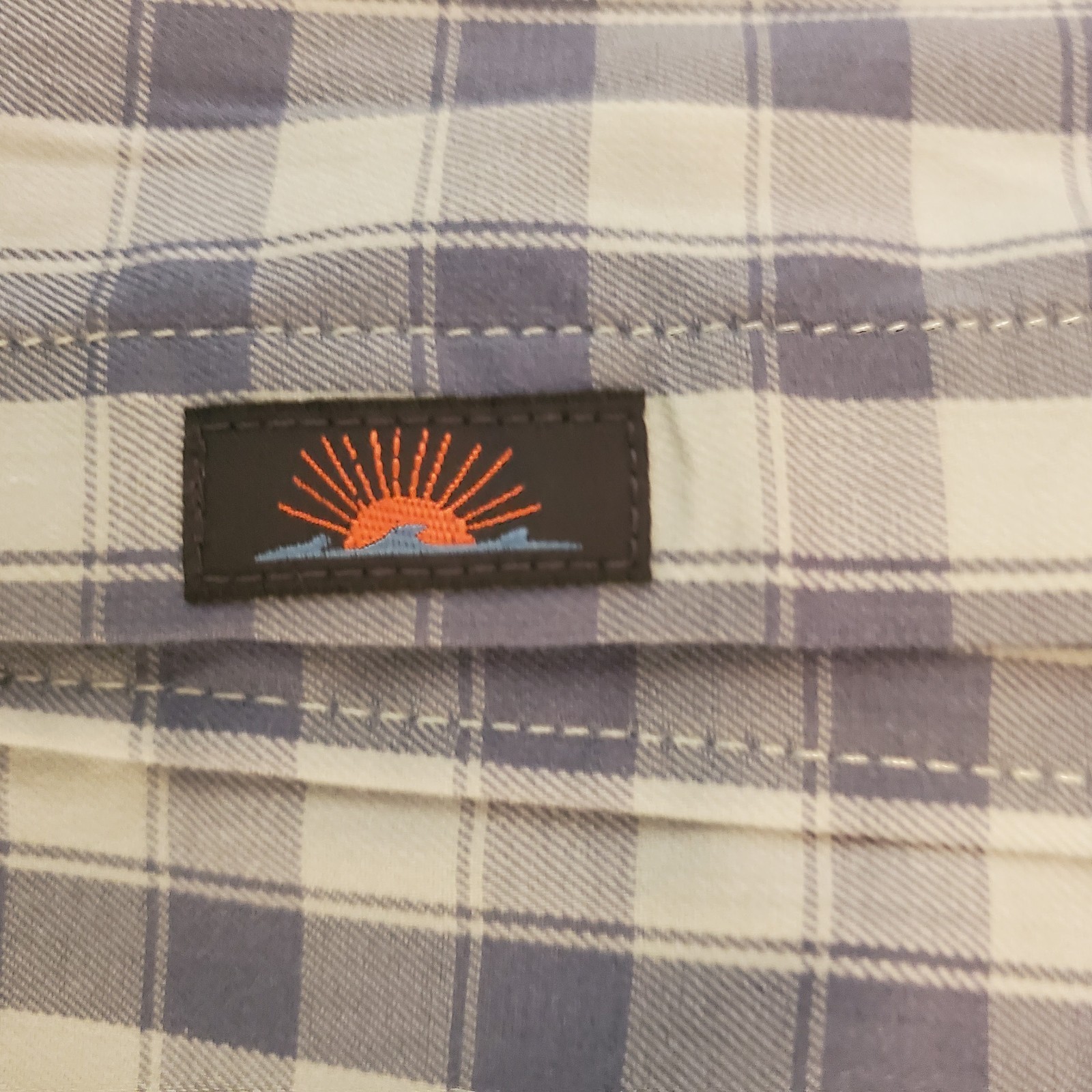 Faherty XXL Blue and White Checkered Button Down Shirt