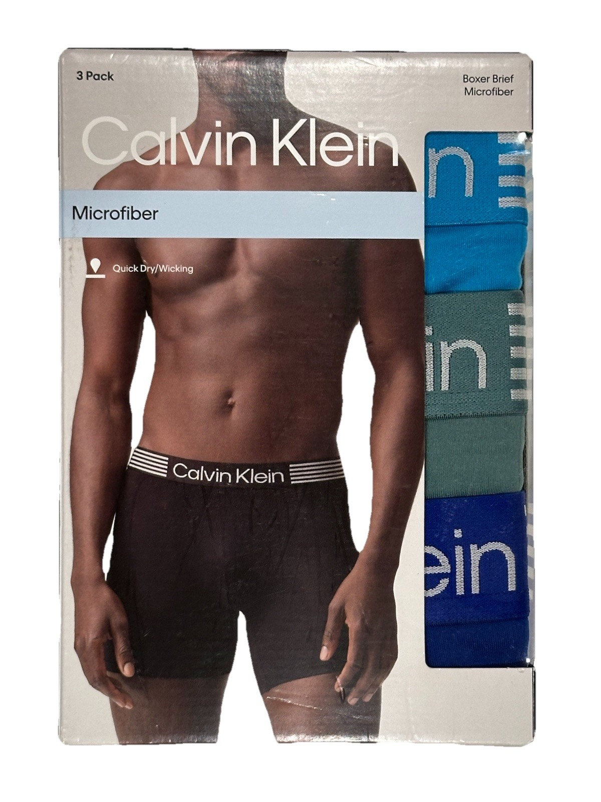 Calvin Klein Boxer Briefs 3-Pack Microfiber Multicolor Size M