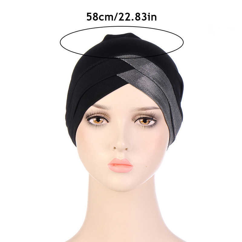 Stretch Muslim Headscarf, Chemo Cap for Hair Loss Women Wrap Turban