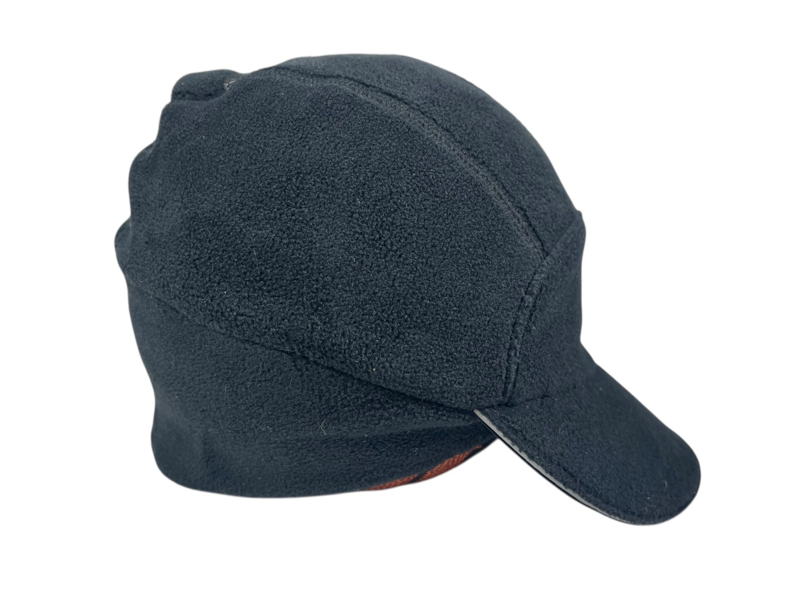 TRAILHEADS Black Warm FLEECE WINTER HAT Ear-Flap Pony-Tail Hike Ski Snowboard