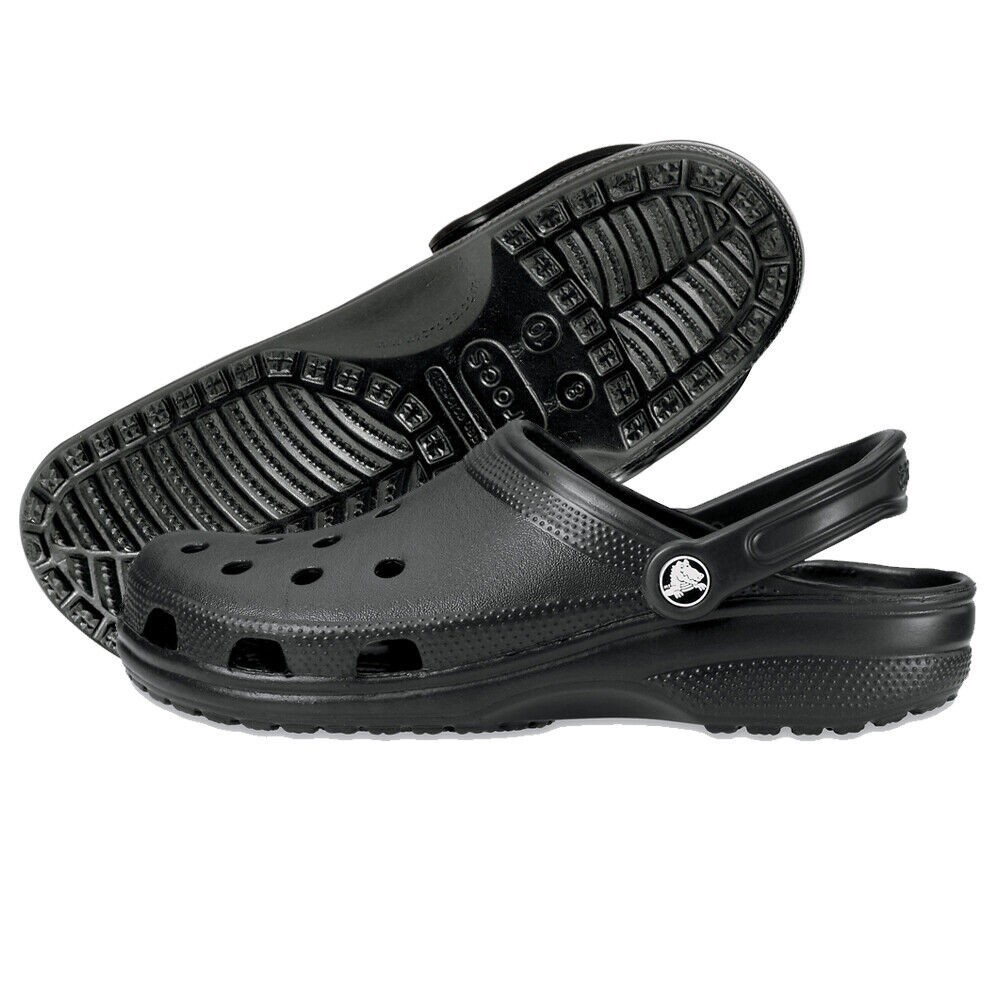 Versatile Black Classic Clogs Slip On Unisex Adult Shoes for Everyday Use