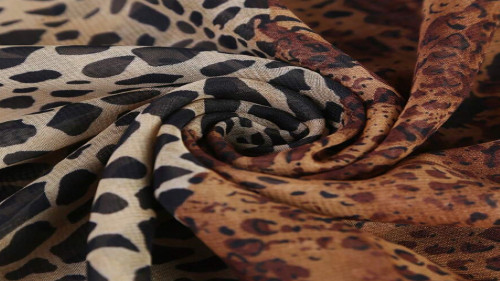 Animal Print Oblong Scarf Coffee Brown Black Beige Pattern Buy One Get One Free