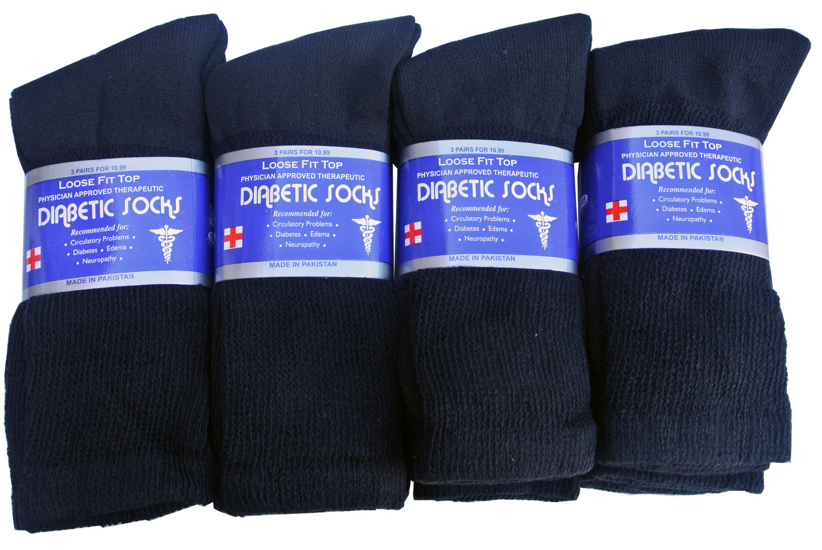 3 Pairs Diabetic CREW circulatory Socks Health Men’s & Women’s Cotton ALL SIZE
