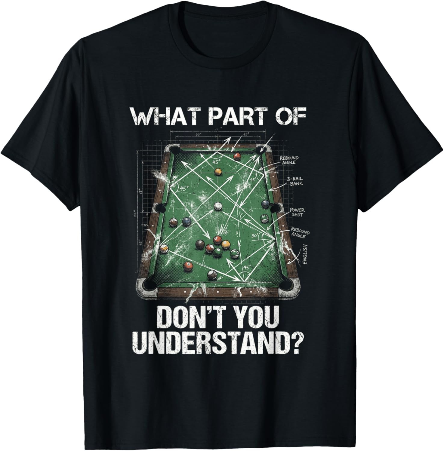 Humor Funny Billiards Blueprint Gift Unisex T-Shirt