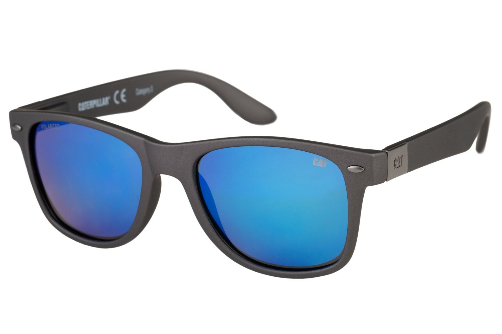 Caterpillar Blinding Black Sunglasses, Rubberized matte grey, CTS-BLINDING-108P