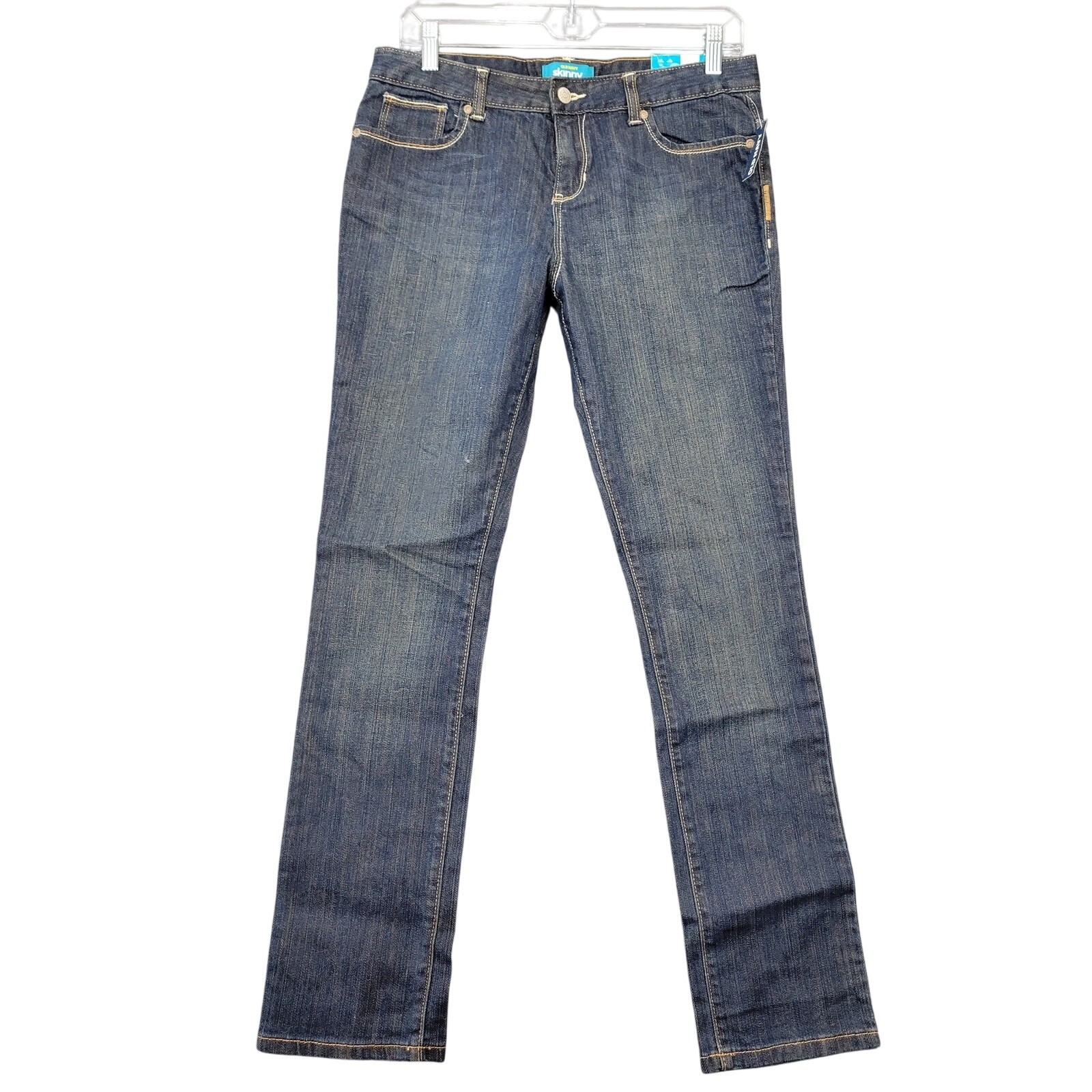 Old Navy Blue Jeans NEW Girls Size 14 Plus Stretch Skinny Adjustable Waist Denim