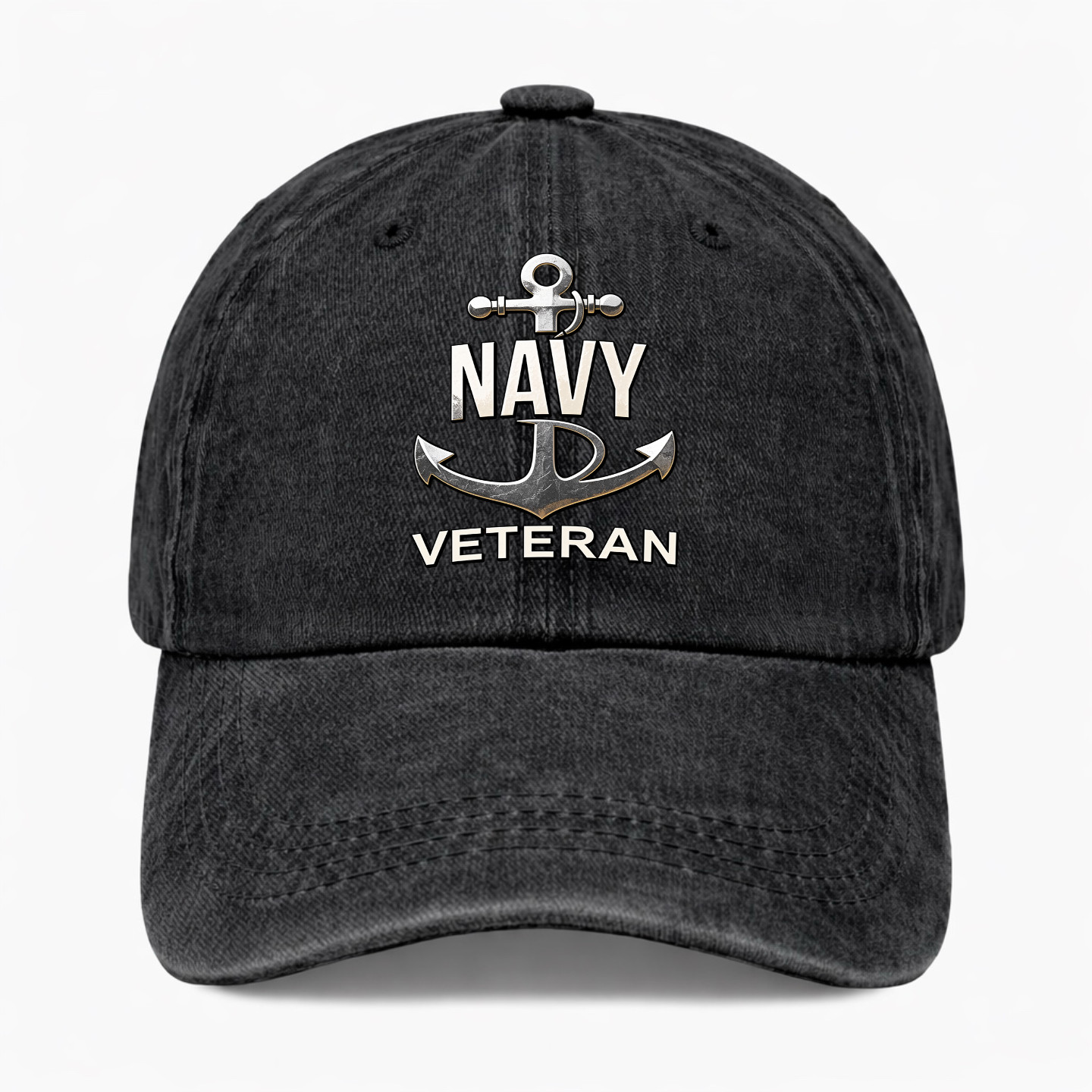 Navy Veteran Hat US Navy Military Veteran Adjustable Washed Baseball Cap